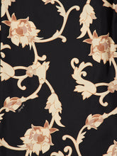 La DoubleJ Black Buttercup Print Silk Palazzo Trousers