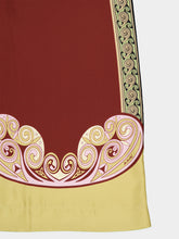 La DoubleJ Kells Swirl Burgundy Silk Palazzo Trousers
