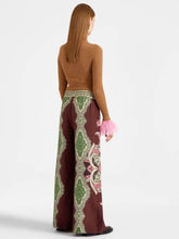 La DoubleJ Portal Placée Brown Silk Twill Palazzo Pants