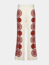 La DoubleJ Medallion Placée Cream Stretch Pants