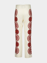 La DoubleJ Medallion Placée Cream Stretch Pants