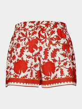 La DoubleJ x Orlebar Brown Dragonflower Mini Red Pull-Up Shorts