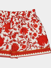 La DoubleJ x Orlebar Brown Dragonflower Mini Red Pull-Up Shorts