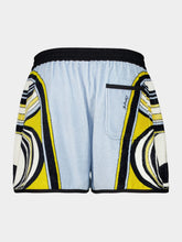 La DoubleJ Peony Placée Blue Terry Cotton Shorts