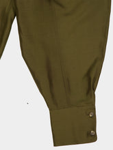 La DoubleJ Moss Green Silk Harem Trousers