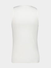 Lemaire Milk White Ribbed Cotton Linen Tank Top