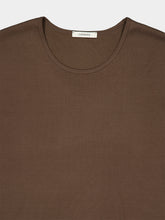 Lemaire Carob Ribbed Jersey Scoop-Neck T-Shirt