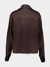 Tom Ford Espresso Peach-Feel Silk Satin Polo