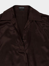 Tom Ford Espresso Peach-Feel Silk Satin Polo