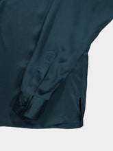 Tom Ford Teal Peach-Feel Silk Satin Polo