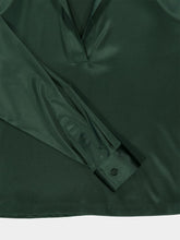 Tom Ford Moss Green Silk Satin Polo Shirt