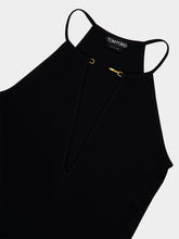 Tom Ford Black Crepe Jersey Halterneck Top