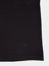 Tom Ford Black Silk Blend Rib Jersey One-Shoulder Top