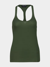 Tom Ford Dark Pine Ribbed Silk Tank Top