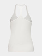 Tom Ford Optical White Ribbed Silk Tank Top