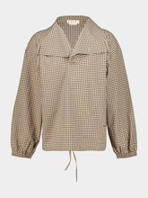 Marni Cement Brown Checked Cotton Poplin Shirt
