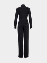 Black Satin Stretch Jersey Jumpsuit | PDP - Fashion Clinic