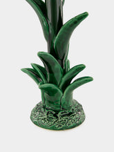 Jean Roger Emerald Green Tulipe Large Ceramic Candle Holder