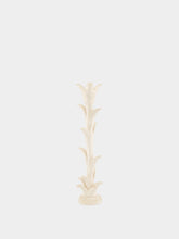 Jean Roger Glossy White Tulipe Large Ceramic Candle Holder