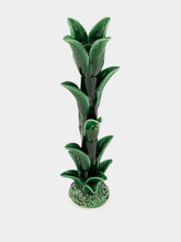 Jean Roger Emerald Green Tulipe Medium Ceramic Candle Holder