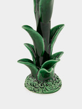 Jean Roger Emerald Green Tulipe Medium Ceramic Candle Holder