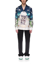 Casablanca Le Temple Du Sport Silk Twill Shirt