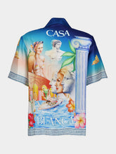 Casablanca Blue Le Plongeon Silk Shirt