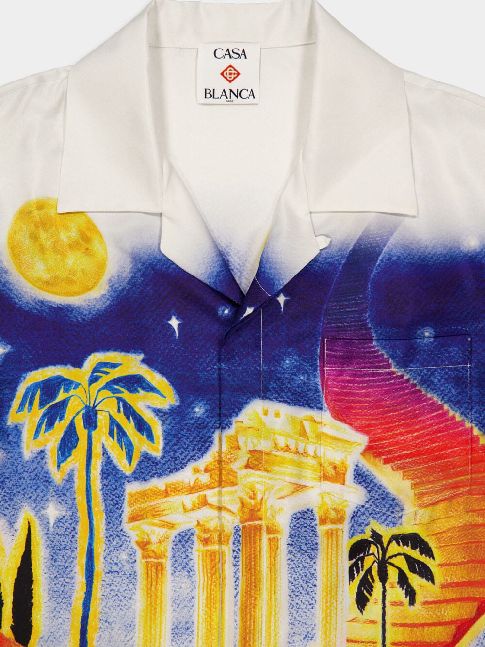 Midnight Acropolis Silk Shirt