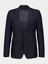 Navy Wool-Cashmere Slim Suit | HP - Fashion Clinic