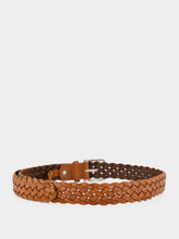 Ami Paris Brown Paris Paris Braided Leather Belt