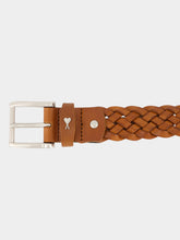 Ami Paris Brown Paris Paris Braided Leather Belt