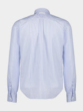 Prada Sky Blue and White Striped Cotton Shirt