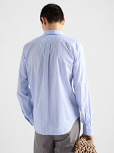 Prada Sky Blue and White Striped Cotton Shirt