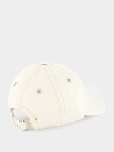 Ami Paris Cream Logo Embroidered Cap