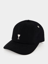 Ami Paris Black Ami de Coeur Cotton Cap