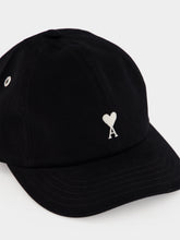 Ami Paris Black Ami de Coeur Cotton Cap