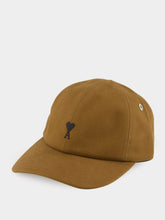 Ami Paris Hazelnut Brown Cotton Ami De Coeur Embroidery Cap