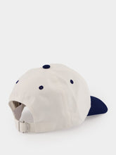 Ami Paris Ink Blue and Cream Bicolor Cotton Cap