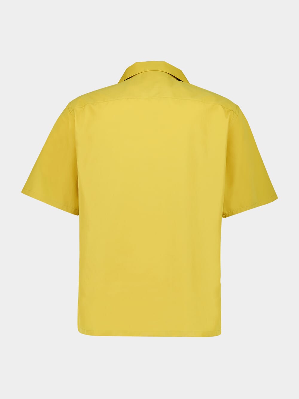 Yellow Short-Sleeve Poplin Cotton Shirt