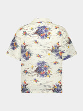 Prada Cream Hawaii Print Short-Sleeve Shirt