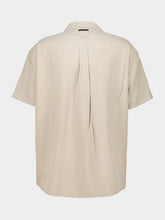 Prada Limestone Silk Bowling Shirt