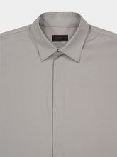 Prada Aluminium Grey Cotton Short-Sleeved Shirt