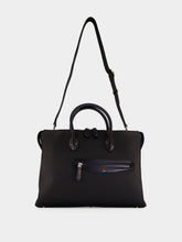 Santoni Black Leather Laptop Bag