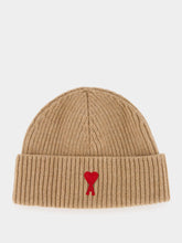 Ami Paris Camel Felted Merino Wool Beanie
