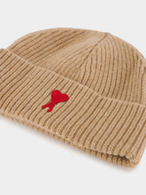 Ami Paris Camel Felted Merino Wool Beanie
