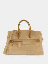 Santoni Beige Suede Weekend Travel Bag