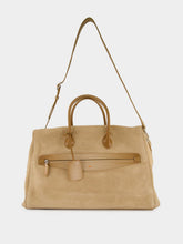Santoni Beige Suede Weekend Travel Bag
