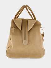 Santoni Beige Suede Weekend Travel Bag