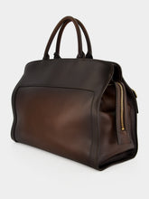 Santoni Brown Leather Briefcase