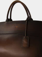 Santoni Brown Leather Briefcase